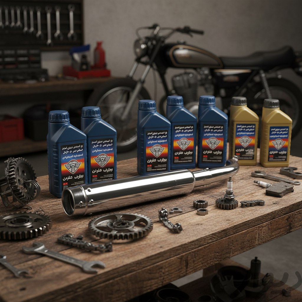 گالری لوازم یدکی موتورسیکلت وروغن